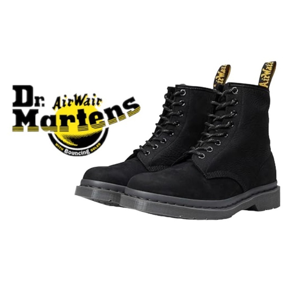 DR. MARTENS NWT 1460 Soft Leather Boots | Women’s 11 | Black/Grey